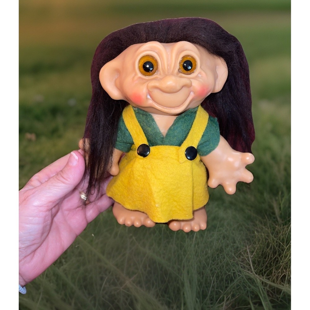 Large Vintage‎ 9" Thomas Dam Troll Doll Rare Good Luck 1961 Scandia House